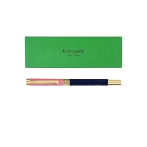 Kate Spade Black Ink Ballpoint Pen with Reusable Gift Box, Colorblock